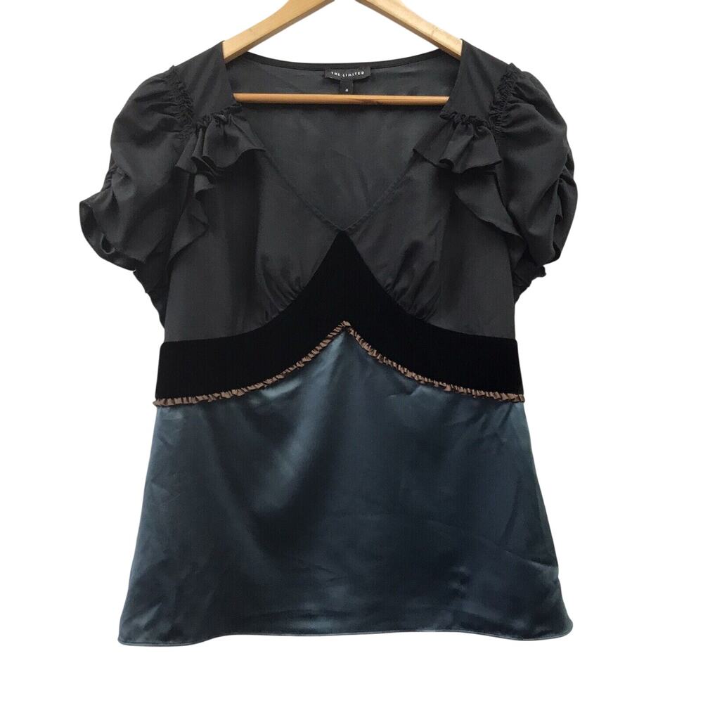 The Limited Top Womens Medium Black Green Brown